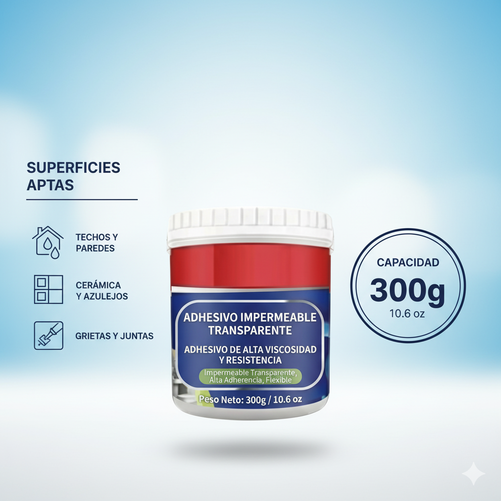 Sellador Adhesivo Transparente 300g Azul