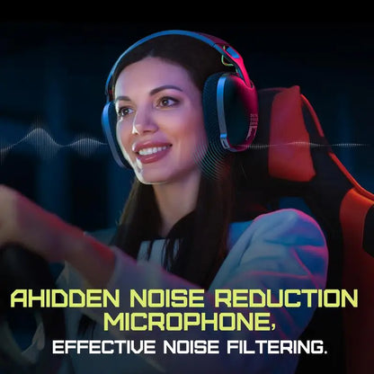 Wireless Gaming Headset - 2.4G, Noise-Cancelling Mic, 25Hr Battery, for Gaming & Mobile