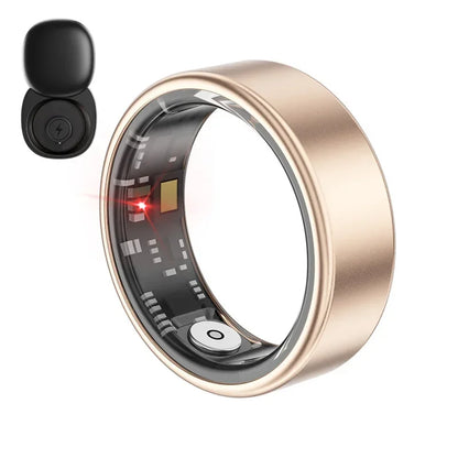 Smart Ring SR06 with Charging Case | Heart Rate & Blood Oxygen Monitor, Waterproof