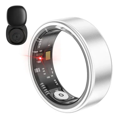 Smart Ring SR06 with Charging Case | Heart Rate & Blood Oxygen Monitor, Waterproof