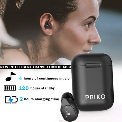 TalkEase Wireless Translator Earbud – 50+ Languages, Bluetooth, Offline Translation & Voice Assistant