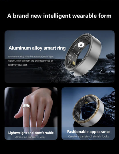 Smart Ring SR06 with Charging Case | Heart Rate & Blood Oxygen Monitor, Waterproof