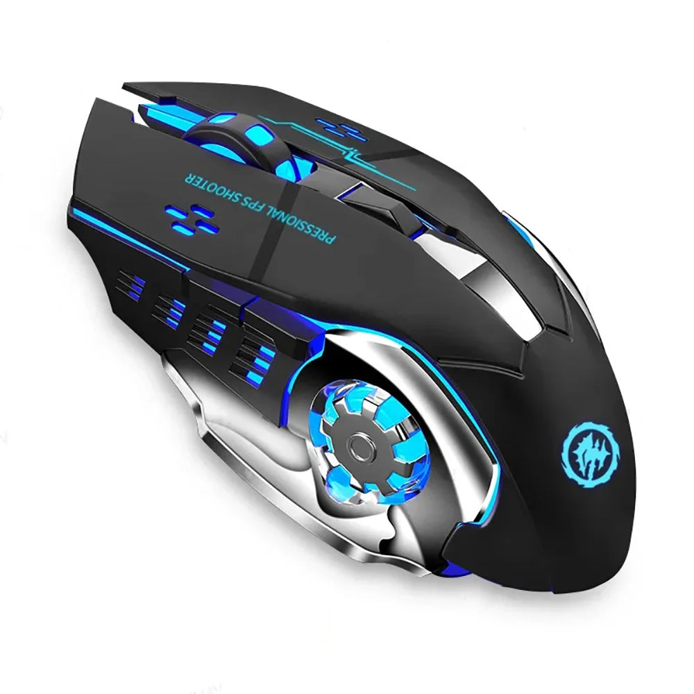 ProGlide 2.4GHz Gaming Bluetooth Mouse – Rechargeable, Wireless, USB, Backlit, Mechanical E-Sports Mouse for PC Gamers