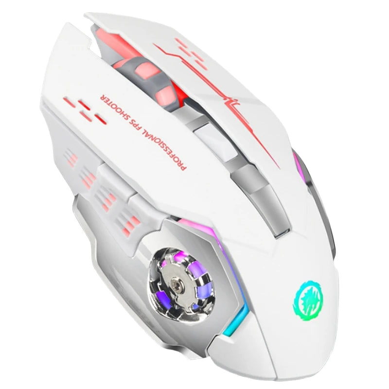 ProGlide 2.4GHz Gaming Bluetooth Mouse – Rechargeable, Wireless, USB, Backlit, Mechanical E-Sports Mouse for PC Gamers