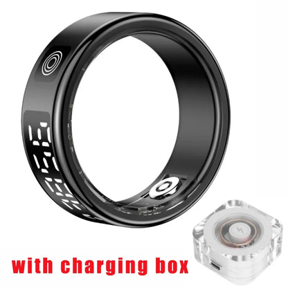 Smart Ring with Charging Case | Waterproof Health Tracker, Heart Rate & Sleep Monitor