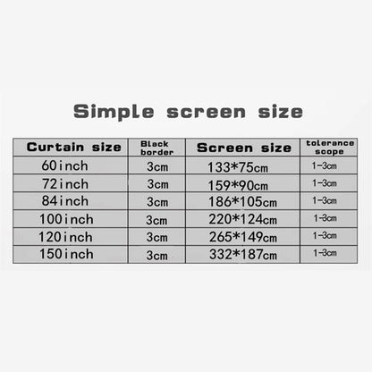 Portable HD Projector Screen - Multiple Sizes for Home and Outdoor Use