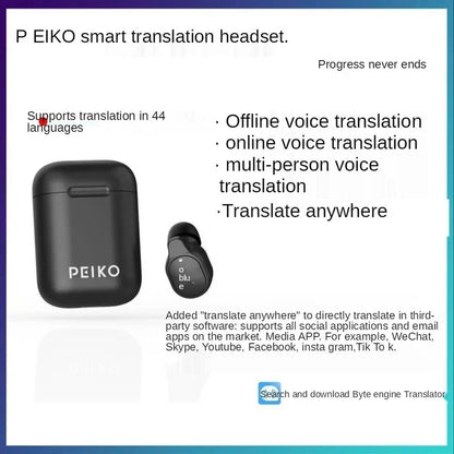 TalkEase Wireless Translator Earbud – 50+ Languages, Bluetooth, Offline Translation & Voice Assistant