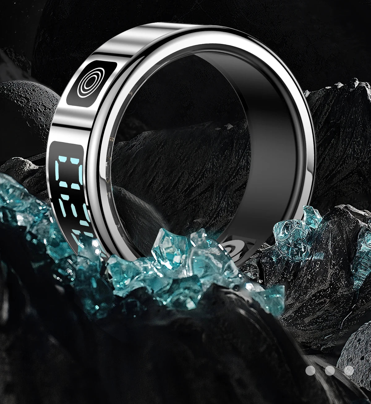 Smart Ring with Charging Case | Waterproof Health Tracker, Heart Rate & Sleep Monitor