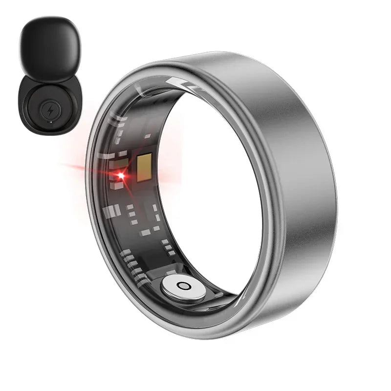 Smart Ring SR06 with Charging Case | Heart Rate & Blood Oxygen Monitor, Waterproof