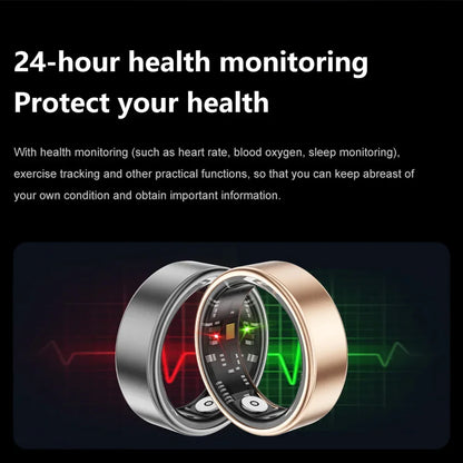 Smart Ring SR06 with Charging Case | Heart Rate & Blood Oxygen Monitor, Waterproof