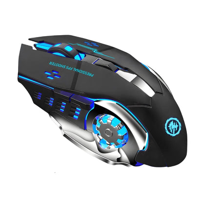 ProGlide 2.4GHz Gaming Bluetooth Mouse – Rechargeable, Wireless, USB, Backlit, Mechanical E-Sports Mouse for PC Gamers